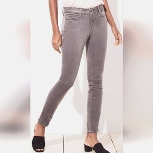 Loft Curvy Skinny Light Blue/Grey Super Soft Corduroy Ankle Pants Mid-rise 4